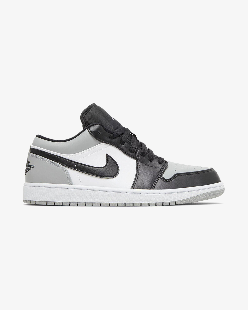 Product photo assigned to Air Jordan 1 Low, Shadow Toe colorway.