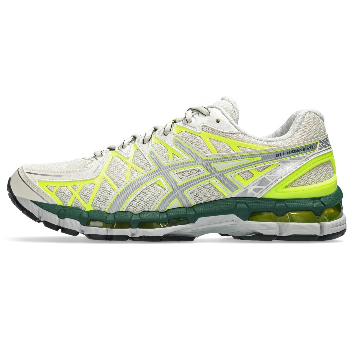 ASICS GEL-KAYANO 20 Cream Pure Silver style 1203A388-103 official high-resolution lateral product image