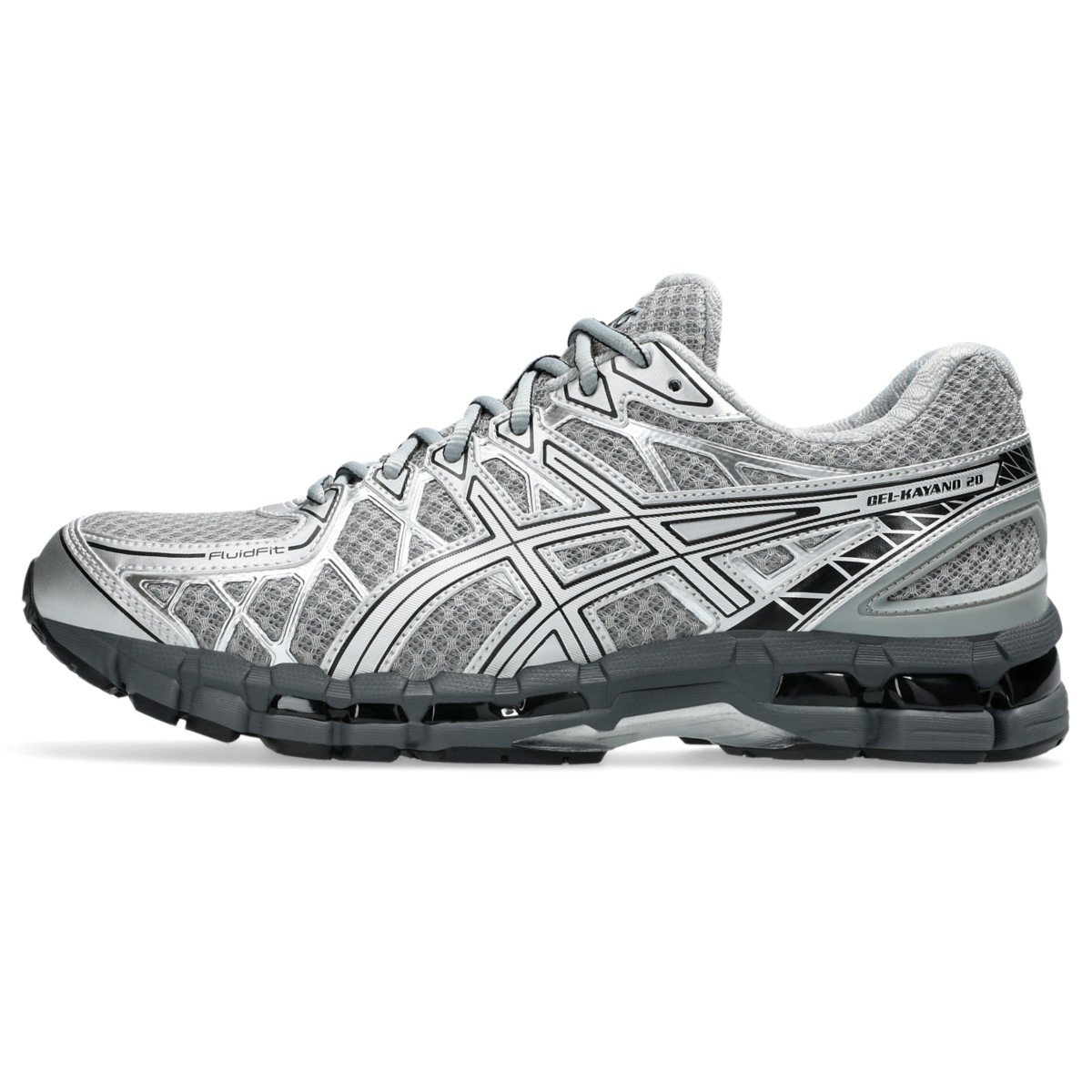 ASICS GEL-KAYANO 20 Gravel Pure Silver style 1203A388-020 official high-resolution lateral product image