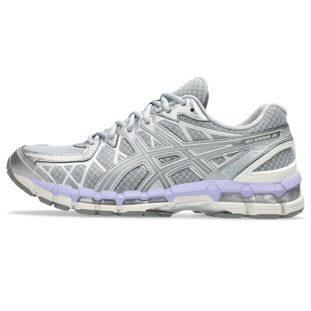 ASICS GEL-KAYANO 20 Piedmont Grey style 1203A388-024 official high-resolution lateral product image