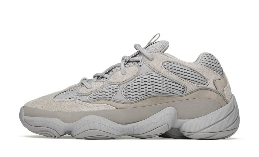 Adidas Yeezy 500 Stone Salt IE4783 light grey-beige mesh suede overlays and chunky sole product image