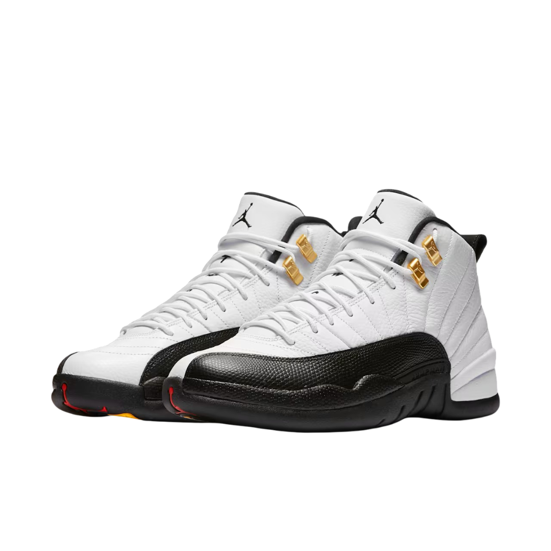Air Jordan 12 Retro Taxi CT8013-117 white black and gold product image