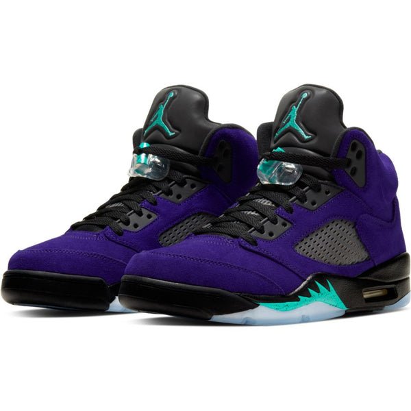 Air Jordan 5 Retro Alternate Grape 136027-500 purple suede teal accents exact product image