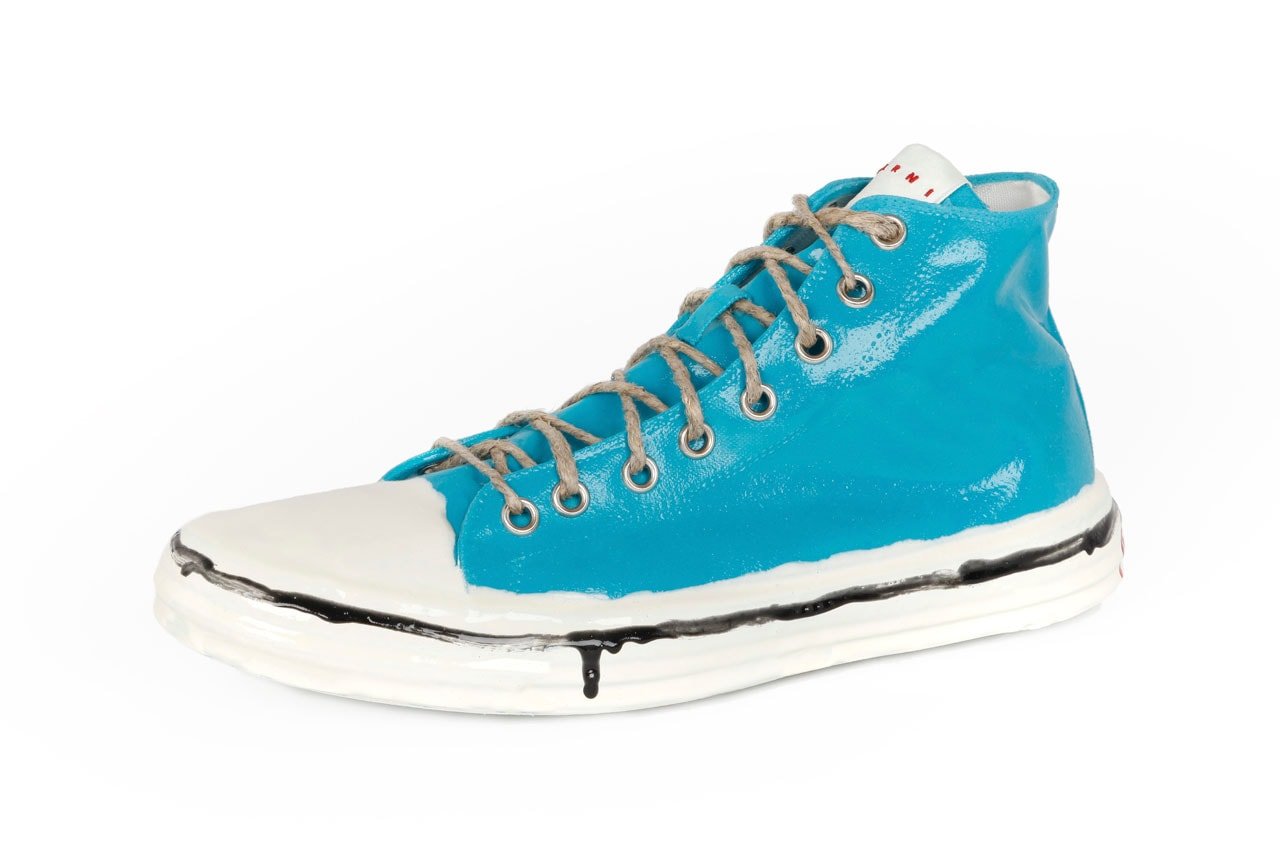 Marni Gooey high-top sneaker in turquoise