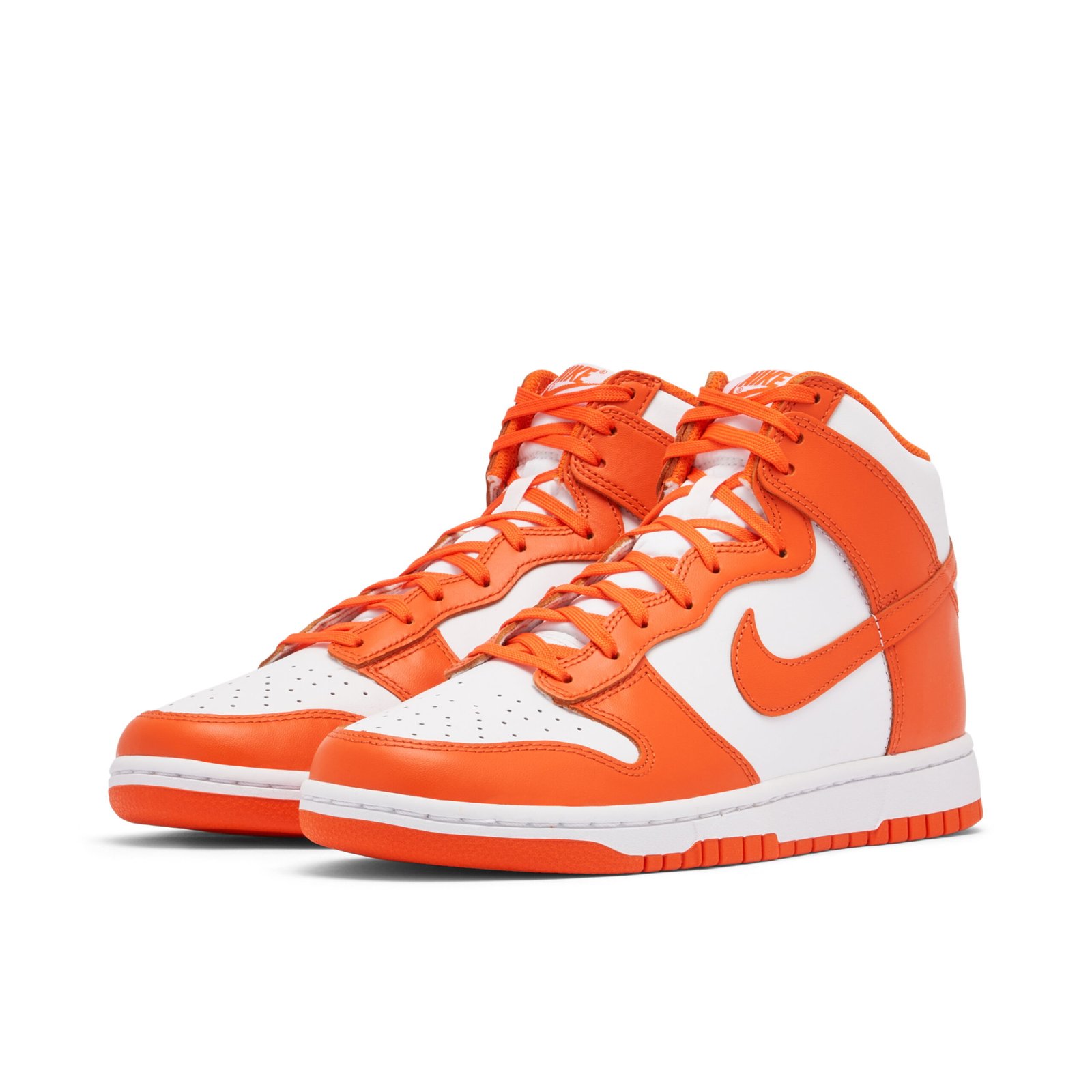 Nike Dunk High Syracuse DD1399-101 white leather orange overlays and orange outsole product image