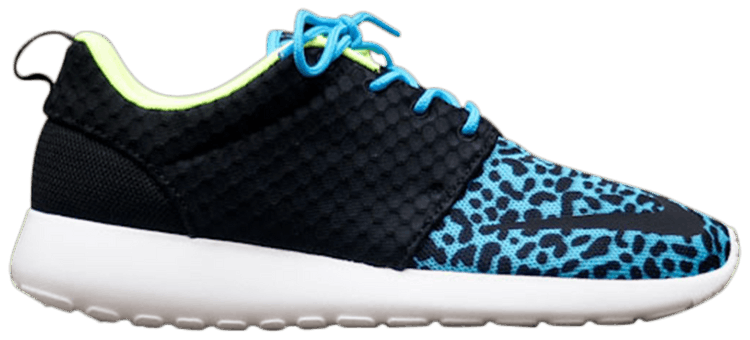 Nike Roshe Run FB Current Blue Black White Volt sneaker