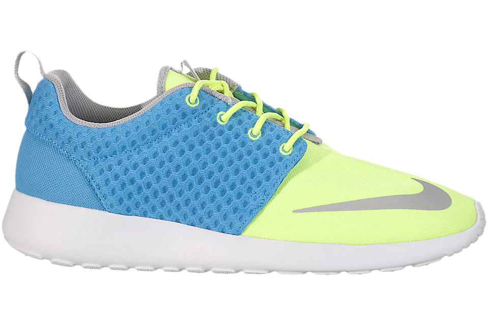 Nike Roshe Run FB Current Blue Chrome Hot Lime White sneaker
