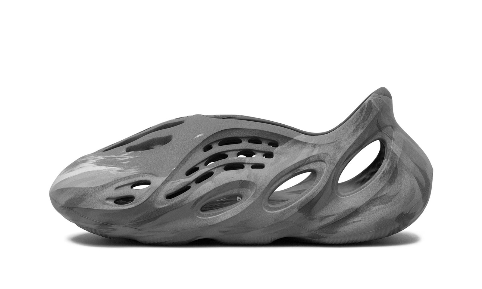 Adidas Yeezy Foam Runner MX Granite marbled grey one-piece molded foam sneaker exact side profile
